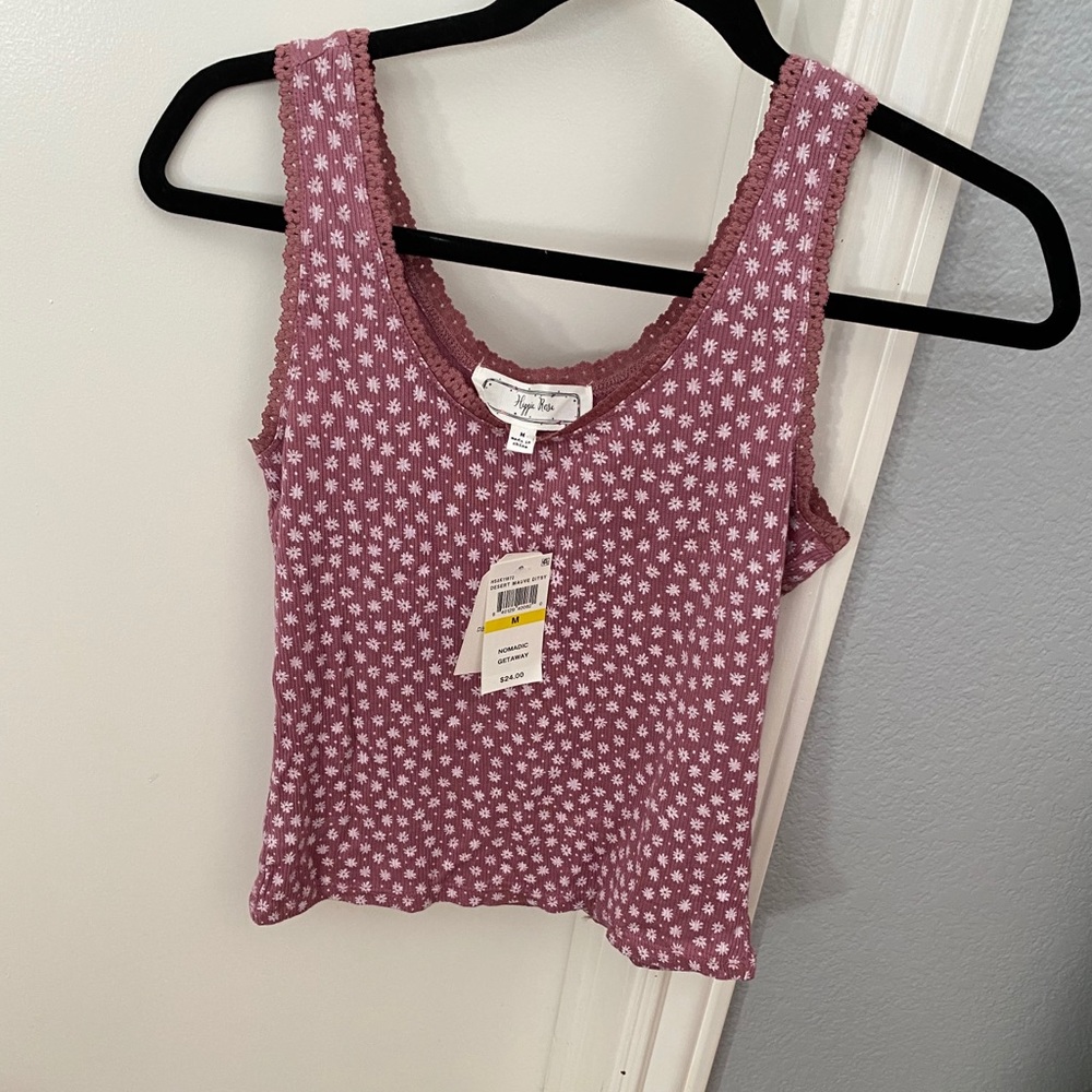 Cute purple flower tank top from Hippie Rose!